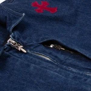 Chrome Hearts Mixed Cross Patch Street Meat Work Jacket view 4