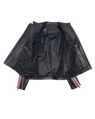 Leather Rider Matty Boy Cemetery Cross Patch Jacket | Chrome Hearts view 4