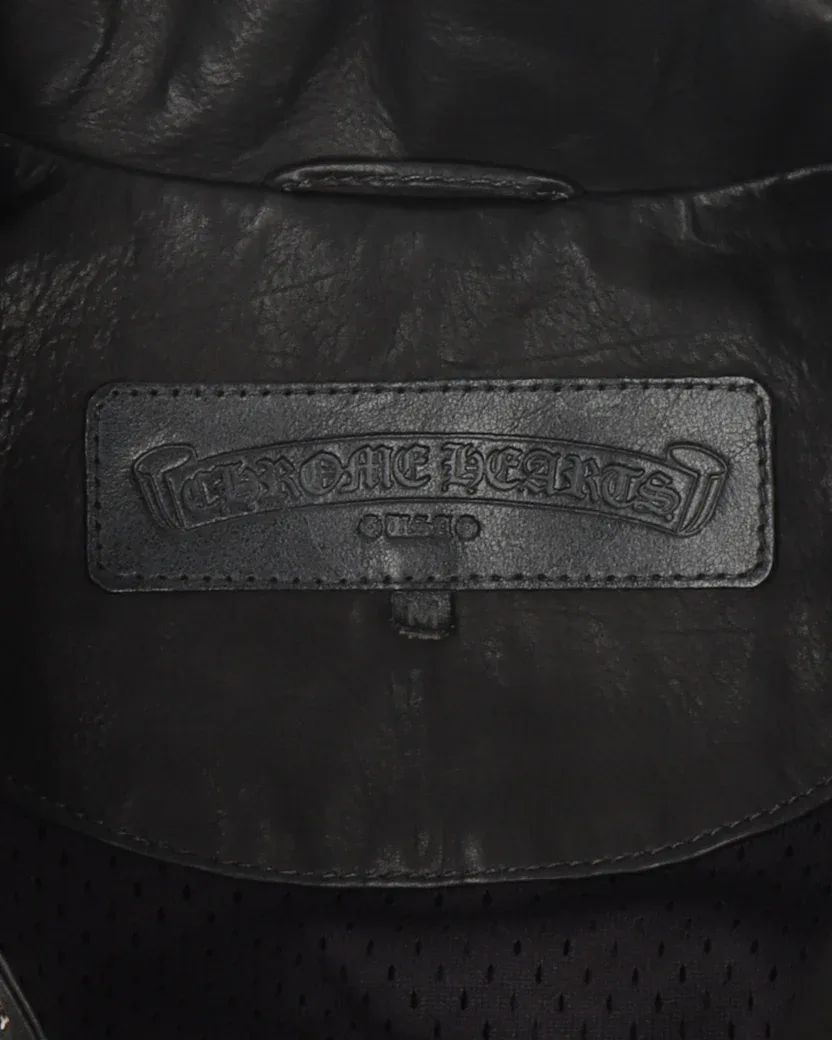 Matty Boy Hand Painted Leather Coach Jacket | Chrome Hearts view 3