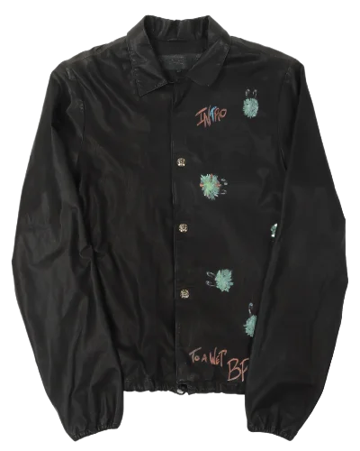 Matty Boy Hand Painted Leather Coach Jacket | Chrome Hearts