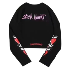 Chrome Hearts Sick Hearts LS Crop Top Tee