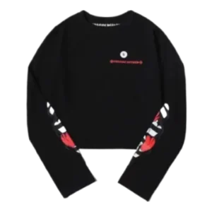 Chrome Hearts Sick Hearts LS Crop Top Tee view 2