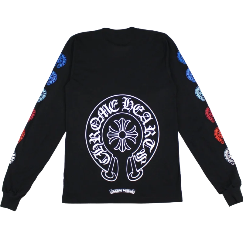 Multi Color Horseshoe Long Sleeve T Shirt view 3