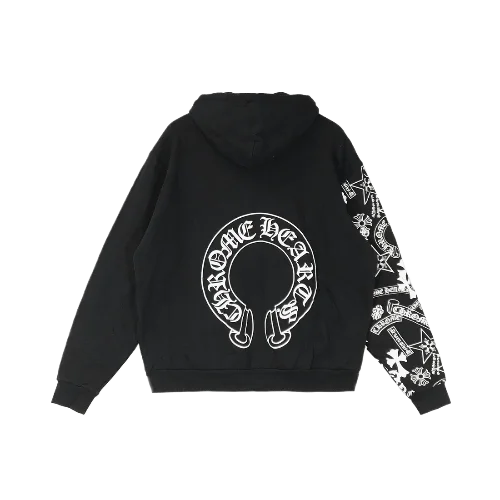 Chrome Hearts Hoodie Multi Logo On Sleeve