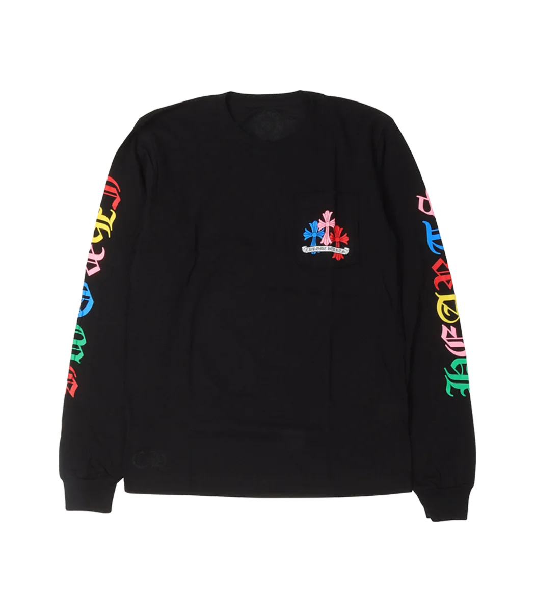 Multicolor Cross Long Sleeve T Shirt