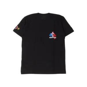 Stylish Multicolor Cross T-Shirt Black