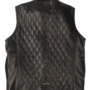 Quilted Leather Cross Patch Vest | Chrome Hearts view 2