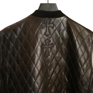 Quilted Leather Cross Patch Vest | Chrome Hearts view 3