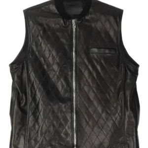 Quilted Leather Cross Patch Vest | Chrome Hearts