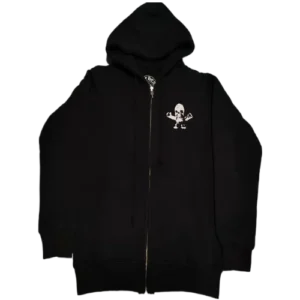 Chrome Hearts Foti Skeleton Circle Logo Zip Up Hoodie view 2