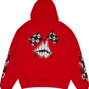 Chrome Hearts Horseshoe Logo Red Hoodie