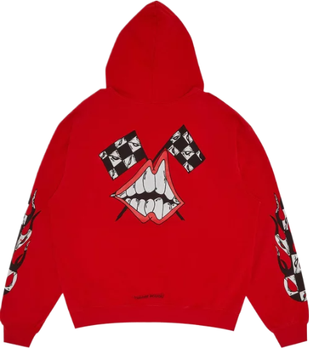 Chrome Hearts Horseshoe Logo Red Hoodie