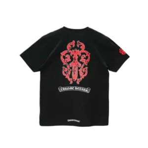 Chrome Hearts Red Dagger Logo T Shirt