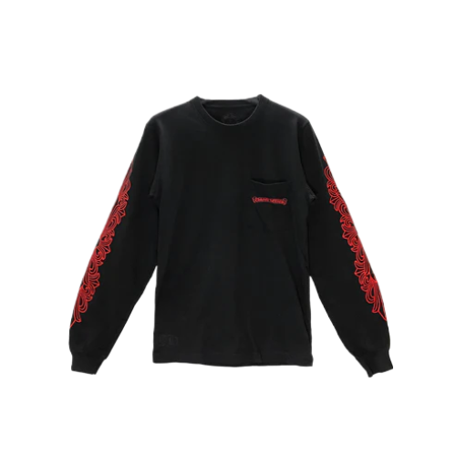 Red Horseshoe Logo Long Sleeve T shirt