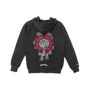 Chrome Hearts Red Horseshoe Logo Hoodie
