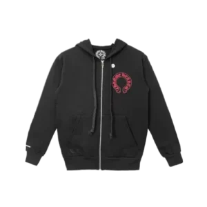 Chrome Hearts Red Horseshoe Logo Hoodie view 2