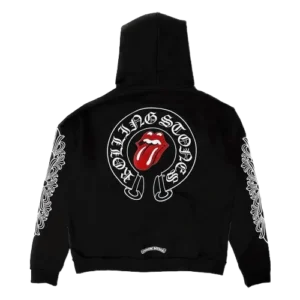 Rolling Stone Chrome Heart Black Zip-Up Hoodie view 2