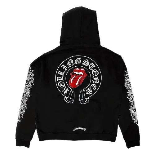 Rolling Stone Chrome Heart Black Zip-Up Hoodie view 2