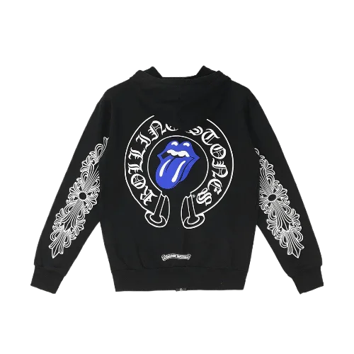 Blue Rolling Stone Chrome Hearts Hoodie