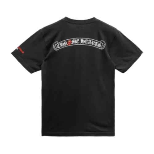 Chrome Hearts Rolling Stone Tongue Scroll Short Sleeve Tee