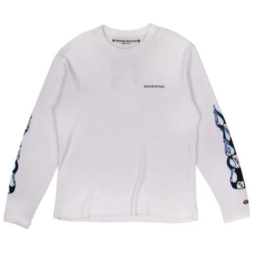 Stylish Chrome Hearts Sinister Thermal Long Sleeve Tee view 2