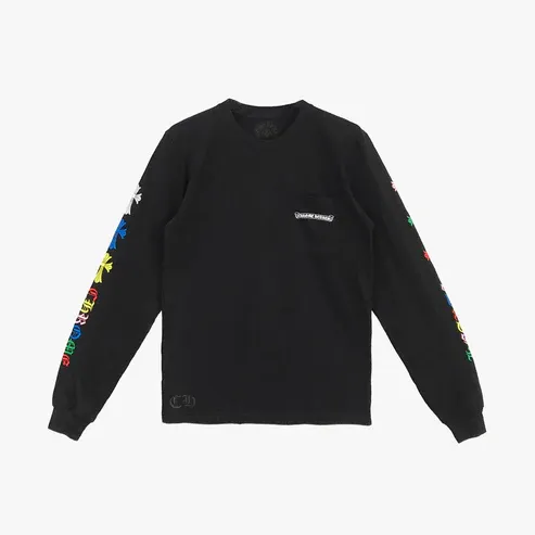 Scroll Logo Multi Color Crosses Long Sleeve Tshirt view 2