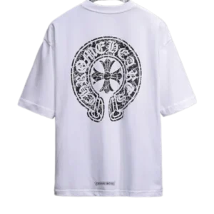 Straight Fit White Short Sleeve T-Shirt Chrome Hearts