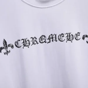 Straight Fit White Short Sleeve T-Shirt Chrome Hearts view 3
