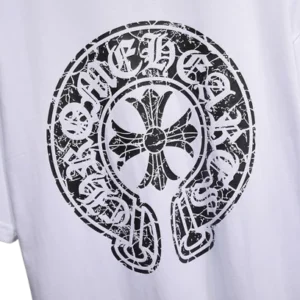 Straight Fit White Short Sleeve T-Shirt Chrome Hearts view 4