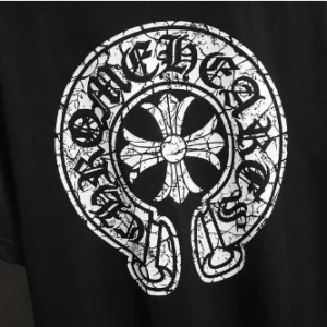Straight Fit Chrome Hearts Black T-Shirt view 3