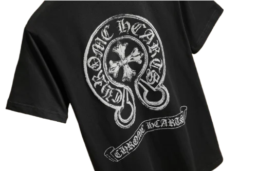 Stylish Casual Chrome Hearts T-Shirt Crew Neck view 3