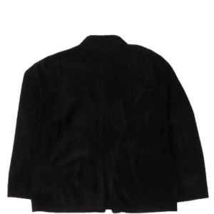 Black Suede Leather Zip Up Jacket | Chrome Hearts view 2