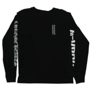 Tokyo Chrome Heart Shirt Long Sleeve Black with Pocket view 2