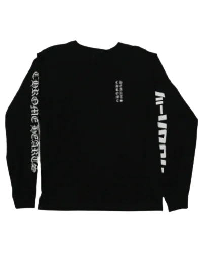 Tokyo Chrome Heart Shirt Long Sleeve Black with Pocket view 2