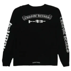 Tokyo Chrome Heart Shirt Long Sleeve Black with Pocket