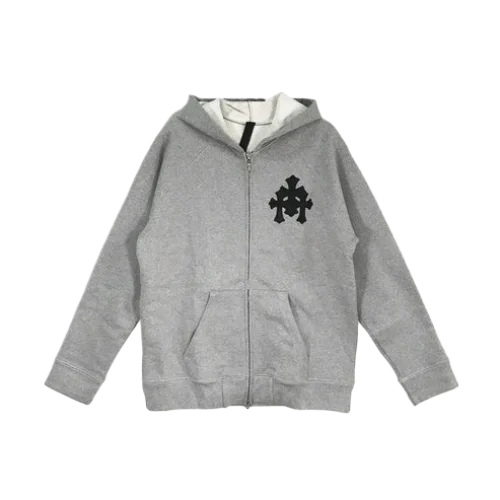 Chrome Hearts Grey Hoodie Triple Cross