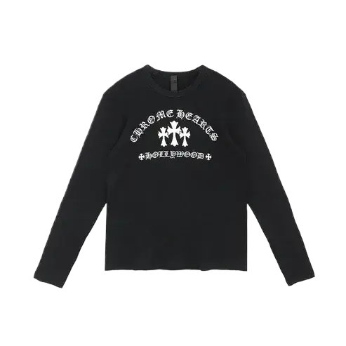 Triple Cross Hollywood Script Logo Long Sleeve Tee