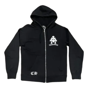 Triple Cross Logo Zip Up Hoodie