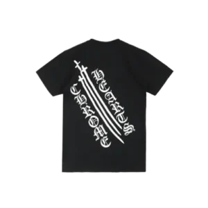 Triple Cross On Back Short Sleeve T-shirt Black