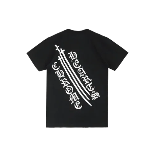 Triple Cross On Back Short Sleeve T-shirt Black