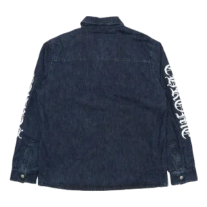 Turbo Diesel Script Padded Chrome Hearts Denim Shirt Jacket view 2