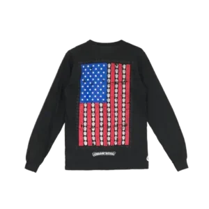 USA Flag Logo Long Sleeve T shirt