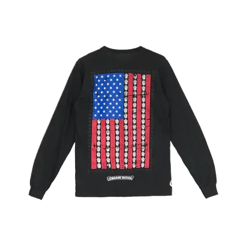USA Flag Logo Long Sleeve T shirt