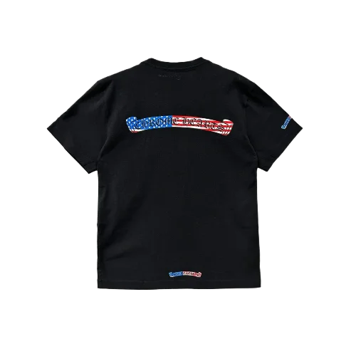 USA Flage Scroll Logo Short Sleeve Tee