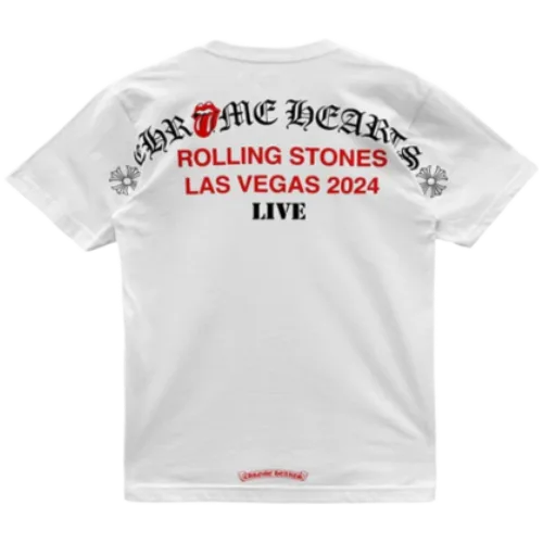 Live Chrome Hearts Rolling Stones Las Vegas 2024 Tee