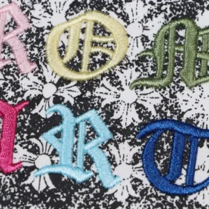 White Chrome Hearts Embroidery Letter Logo Unisex Tee view 4