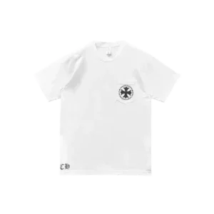 White Cross Script Logo Short Sleeve Tee