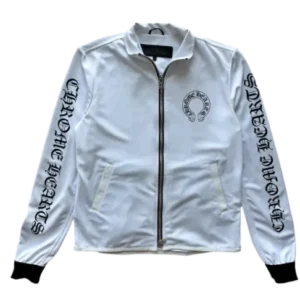 White Horseshoe Logo Track Jacket | Chrome Hearts