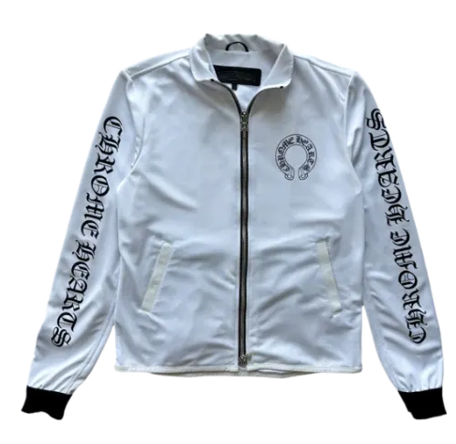 White Horseshoe Logo Track Jacket | Chrome Hearts