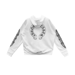Chrome Hearts White Hoodie Horseshoe Logo